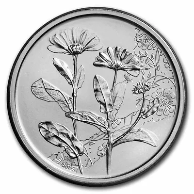 2022 Austria Silver €10 Language Of Flowers (Marigold) • $51.27