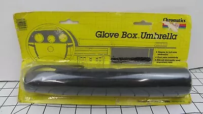 Vintage Chromatics Compact Glove Box Umbrella And Case Black  Nip • $22.11