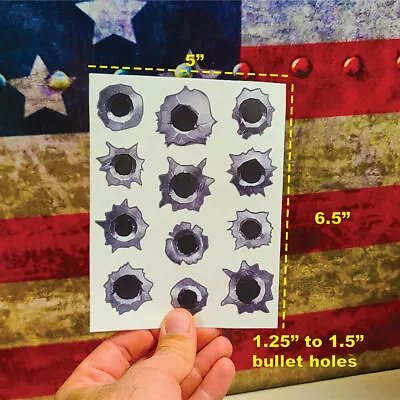 $3.99 • Buy Bullet Hole Sticker Fake Gun Shot Decal Realistic Car Truck Glass Window Vinyl