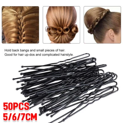$6.48 • Buy 50x Bobby Pins U Shaped Hairpins Ripple Bun Pins Hair Clips Grips Girls Bun Tool