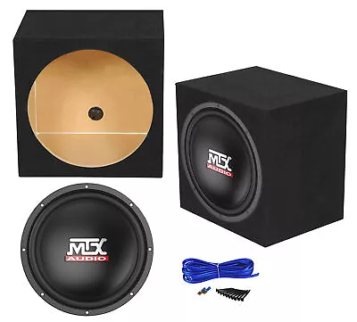 MTX Terminator TN12-02 12” 400 Watt Car Audio Subwoofer+Sealed Sub Box Enclosure • $124.90