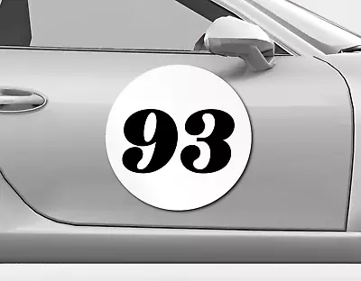 2 X Custom Removable Magnetic Race Number Racing Numbers - Round Roundels 400mm • $106.11