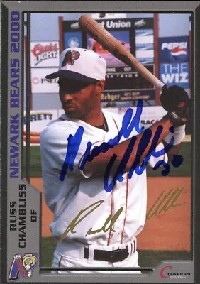 2000 Newark Bears RUSS CHAMBLISS Signed Card Autograph AUTO YANKEES • $3.19