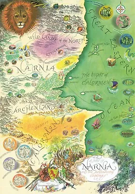 Map Of Narnia And The Surrounding Countries Fantasy Wall Art Poster Print Decor • $13.95