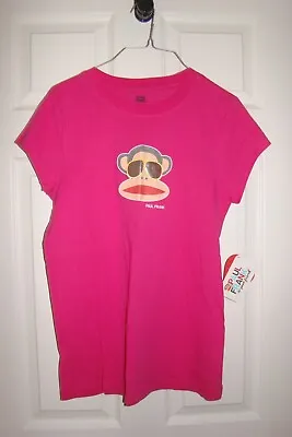 Women's PAUL FRANK Monkey Wearing Sunglasses Short Sleeve T-Shirt Pink L W/tags! • $11.99