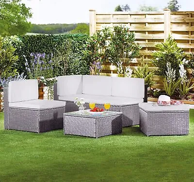 Garden Gear Rattan Daybed Furniture Outdoor Patio Lounger 4pc Sofa & Table Set • £369.99