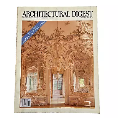 Architectural Digest February 1985  Barbara Cartland  VOL 41 No. 2 • $29.99