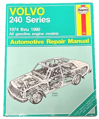 VOLVO SERIES 240 242 244 245 2.0 2.1 2.3 Litre (Haynes Repair Manual) 1974-1990 • $10.95