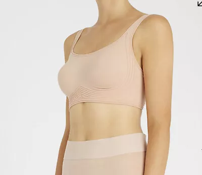 £20 • Buy Wolford Signature Skin Cropped Stretch Cotton Bra