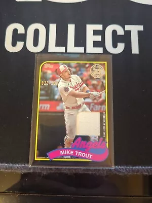 2024 Topps Series 1 MIKE TROUT Angels 1989 Relic Bat Card BLACK 23/199 • $29.99