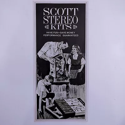 Vintage 1965 Scott Stereo Kit Catalog Ad Brochure Amplifiers Tuners • $18.95