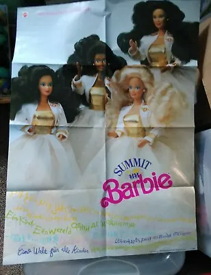 VINTAGE PROMO POSTER 1990 First Annual Barbie Summit 18 X24  • $10