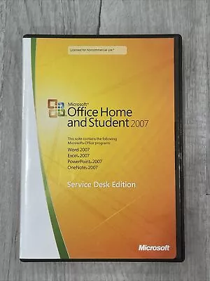 Microsoft Office Home And Student 2007 Service Desk Edition CD-ROM W Product Key • $11.99