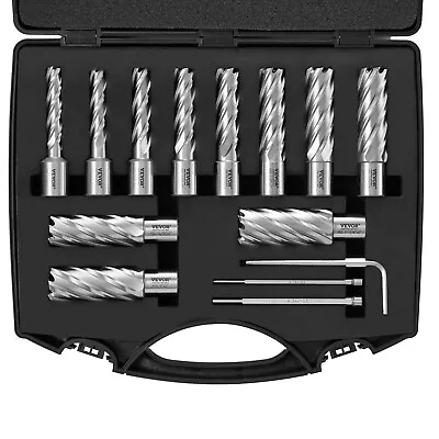 VEVOR Annular Cutter Set HSS Magnetic Drill Bits 13 PCS Weldon Shank 2  Depth • $149.99