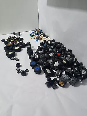 1.5kg Bulk Lot Of Genuine Lego + Technic Wheels Mudguards Axels   • $80