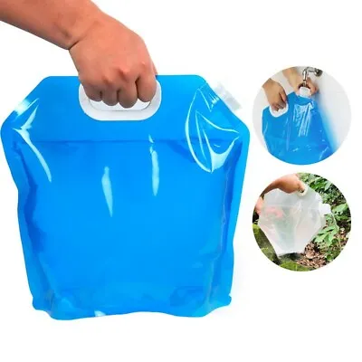 5-10L Foldable Camping Storage Water Bottle Collapsible Bag Carrier Container • £3.99