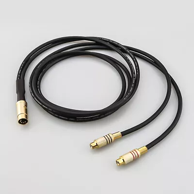 Gold Plated 5-Pin Din To 2 RCA Female Bang & Olufsen Audio Cable  1ft. • $16.14