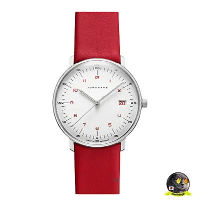 JUNGHANS Max Bill 33mm 047.4541.00 Plexiglass Women' S Watch RED NEW • $599