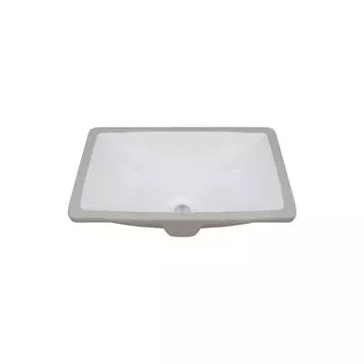 DEERVALLEY Undermount Bathroom Sink 18.11  Vitreous China Rectangular White • $75.63