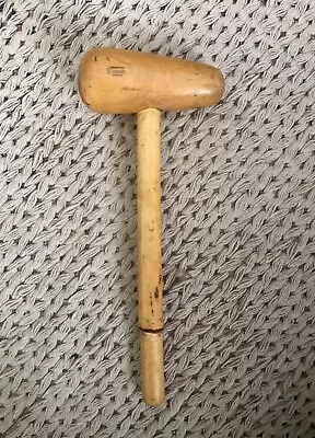 Monument Brand Vintage Wooden Lead Dressing Plumbers Mallet With Bamboo Handle • £17.50