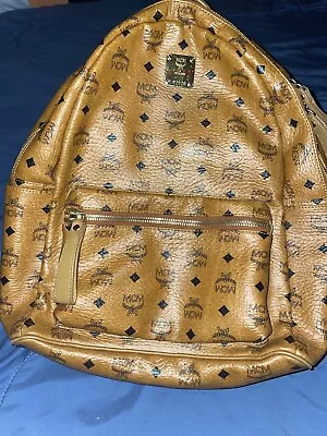 MCM Cognac Brown Medium Backpack • $300