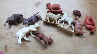 Marx Farm Animals Livestock MIX  LOT OF 11 • $9.99