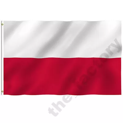 LARGE 5ft X 3ft Poland Polish Polska Flag Football Olympic Supporter Europe Fans • £3.49