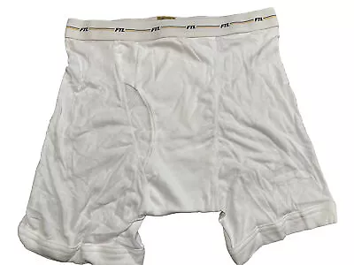 (1) NOS VTG Men’s Fruit Of The Loom FTL White Boxer Brief Underwear XL 42-44 • $21.99