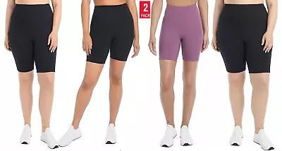 Danskin Ladies' 2-Pack Stretch High Waist Bike Short • $16.99