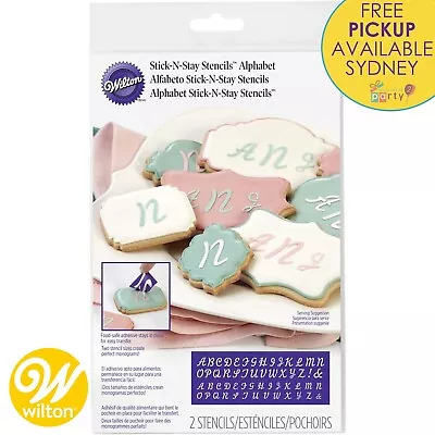 Wilton Stick N Stay Alphabet Cookie Stencils Birthday Cake Fondant Decorating • $13.99