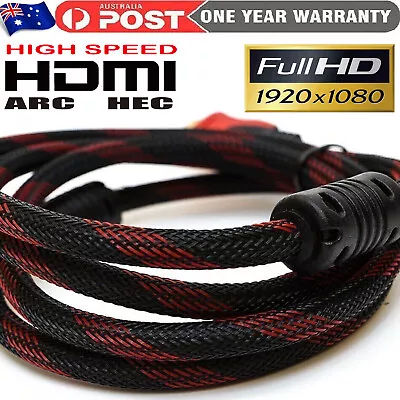 3-20m Gold Plated HDMI Cable V1.4 Ultra HD XBOX PS4 PS5 TV High Speed 3D HEC ARC • $9.99