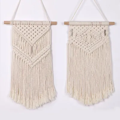 2 Pcs Macrame Woven Wall Hanging Boho Home Chic Bohemian Geometric Art Decor • $10.44