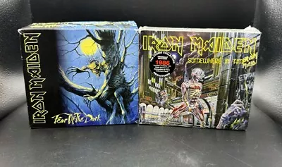 IRON MAIDEN Remastered CD Collector's BOX Series Set Of 2 GenX Metal Heads • $49.99