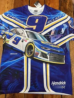 Chase Elliott #9 NASCAR Tee ALL OVER PRINT 2X Graphic Sublimation Full Print AOP • $29.99