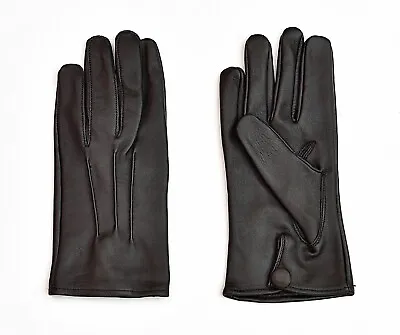 Genuine Leather Unlined Dress Gloves With Snaps Perfect Fit Premium Soft Durable • $25