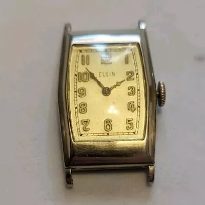 Vintage 1937 Elgin 7 Jewel Grade 488 Wristwatch Runs Well • $19.95