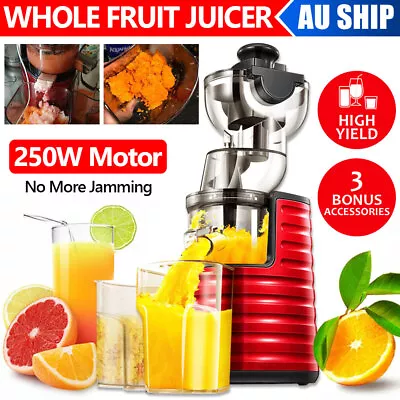 Fruit Juicer Extractor Vegetable Processor Cold Press Slow Juicer Wide Mouth OZ • $115.95