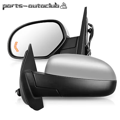 Left+Right Power Memory Heated Signals Chrome Mirrors For Chevy GMC • $123.99