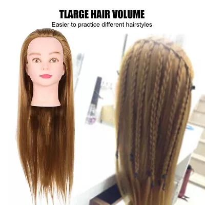 Wig Hair Mannequin Head Hair Styling Braiding Salon Training Practice Head M Cus • $23.97