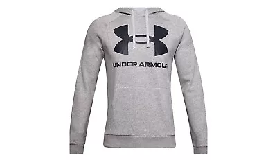 Mens Under Armour Ua Rival Fleece Big Logo Hoodie Sweatshirt Mod Gray/Light • $86.95