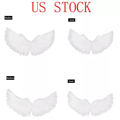 Kids Child Adult Angel Feather Wings Party Cosplay Fancy Dress Costume Accessory • $13.01