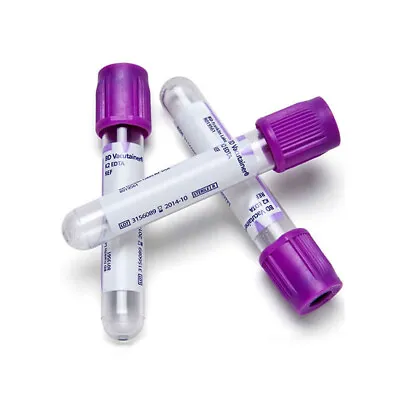 5PACK BD Vacutainer Purple FBP K2 EDTA Blood Bottle Sample 10ml • £5.30