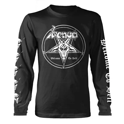 Venom 'Welcome To Hell - White Print' Black Long Sleeve T Shirt - NEW • $29.99