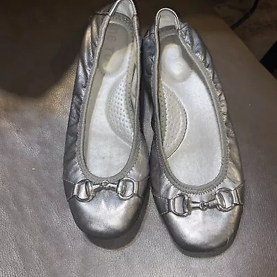 ME TOO LEGEND5 COMFORT BALLET FLATS US SIZE 6M Leather Pewter • $18