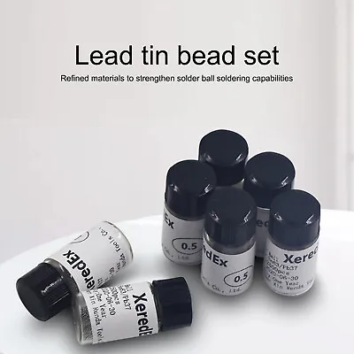 7 Bottle/set BGA Lead Solder Balls Tin Ball For Soldering Rework 0.25mm To 0.6mm • $18.99