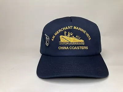 Vintage AM. Merchant Marine Vets China Coasters US Navy Hat Made In USA • $20