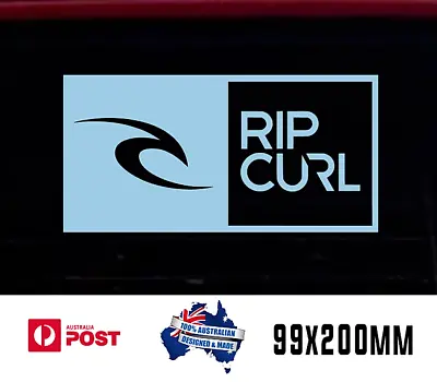 2x Ripcurl Surf Windscreen Windshield Decal Sticker 200mm BLUE • $10.50