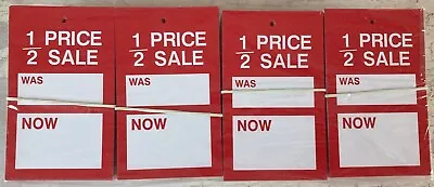 £4 • Buy 500 X 1/2 Price Sale TAGS  / HANGER LABEL CARD - NEW Item Retail Supplies