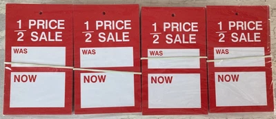 £4 • Buy 500 X 1/2 Price Sale TAGS  / HANGER LABEL CARD - NEW Item Retail Supplies