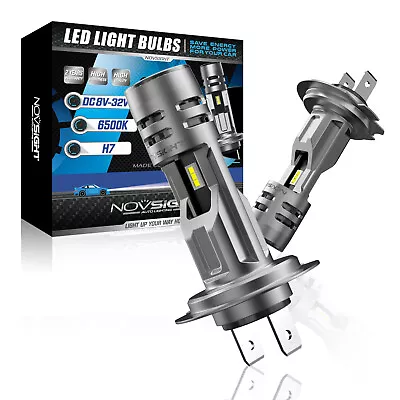 NOVSIGHT H7 Led Headlight Bulbs 12000LM 6500K 60W Plug & Play Canbus Error Free • $27.69